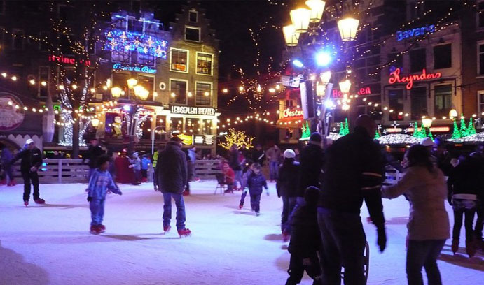 Leidseplein in Sneeuw